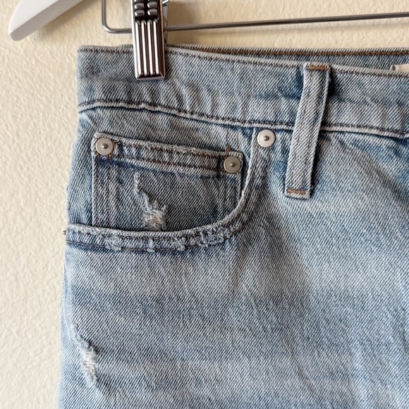 Madewell High Rise Mid Length Cut Off Shorts - Picture 4 of 8